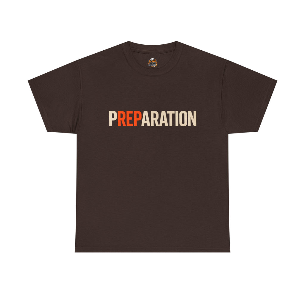 Preparation Graphic Tee — Bold Retro Typography T-Shirt