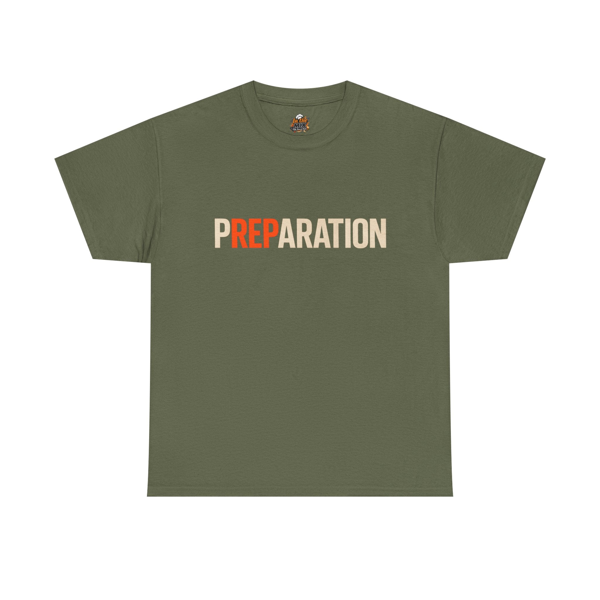 Preparation Graphic Tee — Bold Retro Typography T-Shirt
